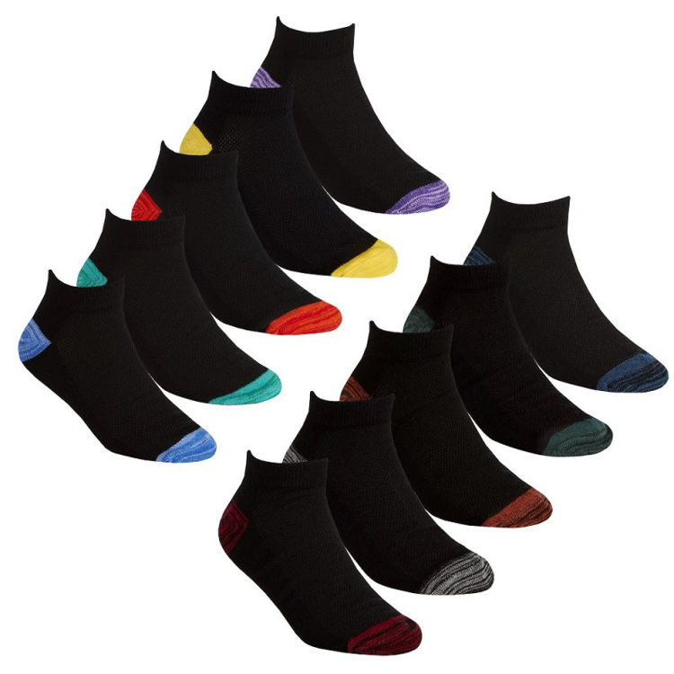 Picture of 42B707: UNISEX 5 PACK/PAIR SPORT TRAINER LINER SOCKS 27-39